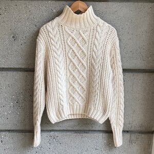 Zara Cable Knit Sweater wool blend